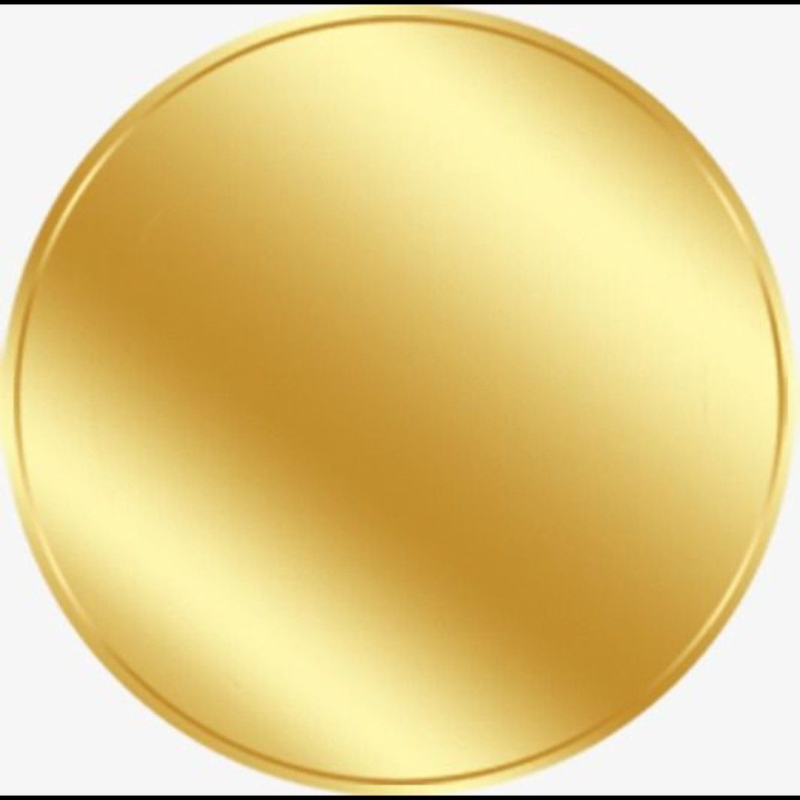 Золотая плашка круглая