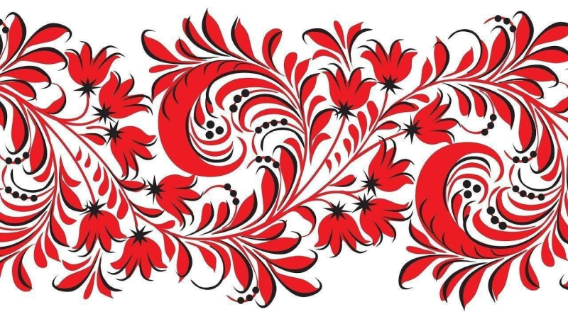 Русская роспись Хохлома орнамент