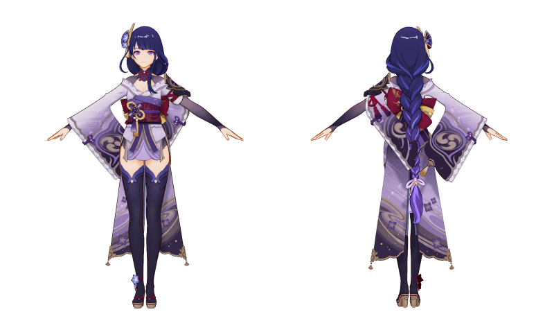 Райдэн Сегун Геншин в полный рост