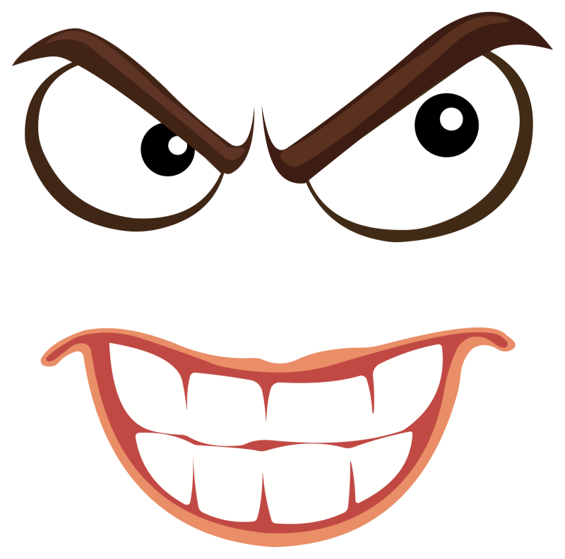 Злые мультяшные глаза