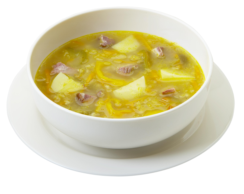 Суп на прозрачном фоне