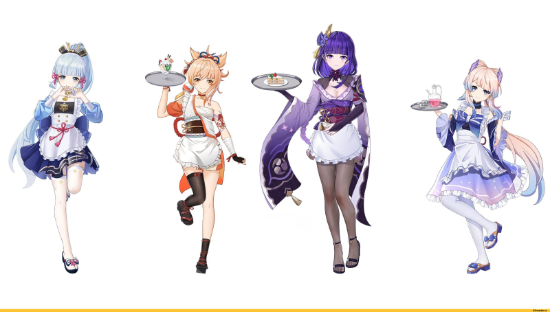 Аяка Геншин Импакт в полный рост