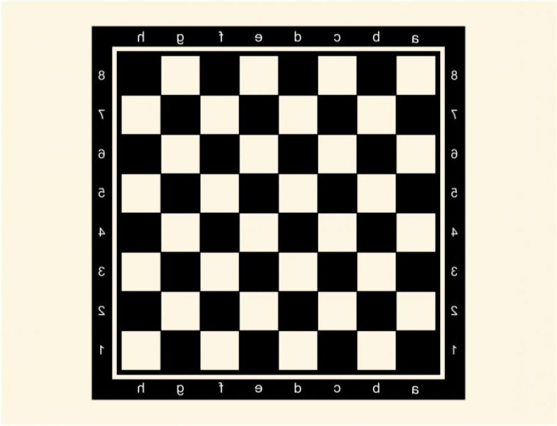 Шахматное поле для печати