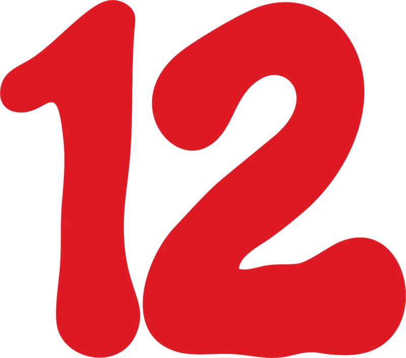 Цифра 12 красная