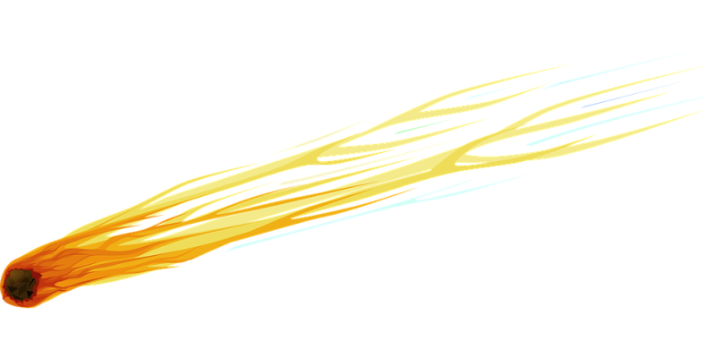 Комета на прозрачном фоне