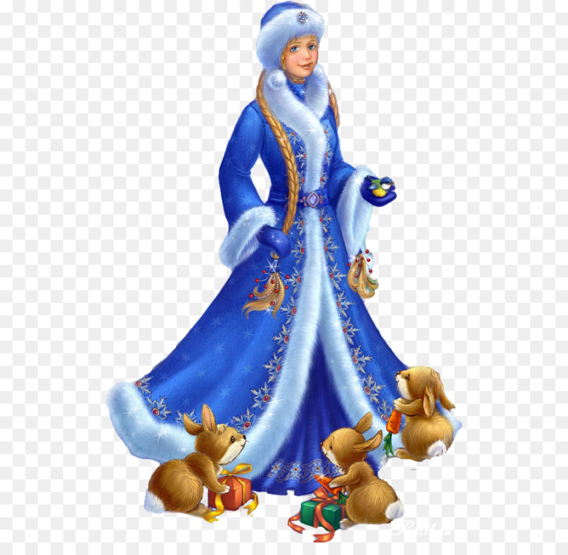 Снегурочка на прозрачном фоне