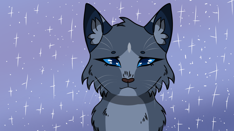 Коты Воители синяя звезда арт