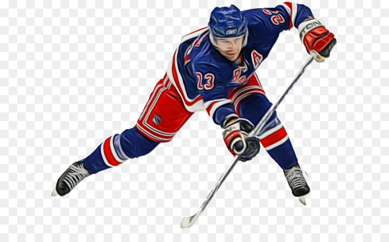 Хоккеист на прозрачном фоне