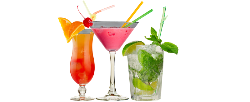 Коктейль на прозрачном фоне