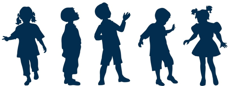 Черный силуэт ребенка