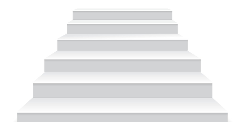 Ступени на белом фоне