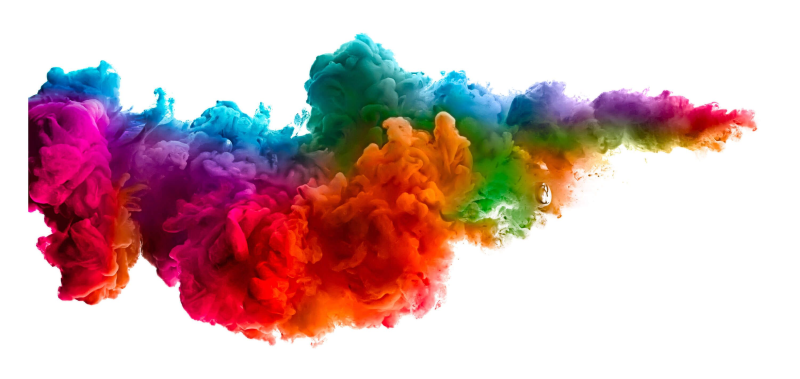 Краски на белом фоне