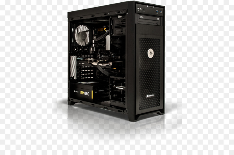 Системный блок компьютера на прозрачном фоне