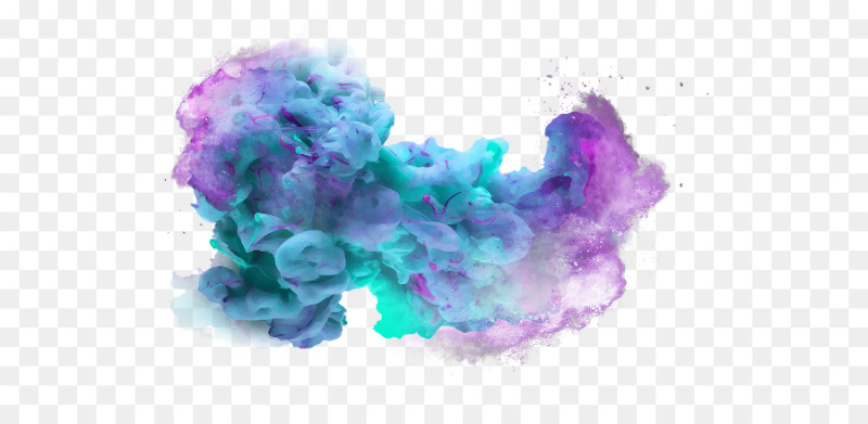 Цветной дым на белом фоне