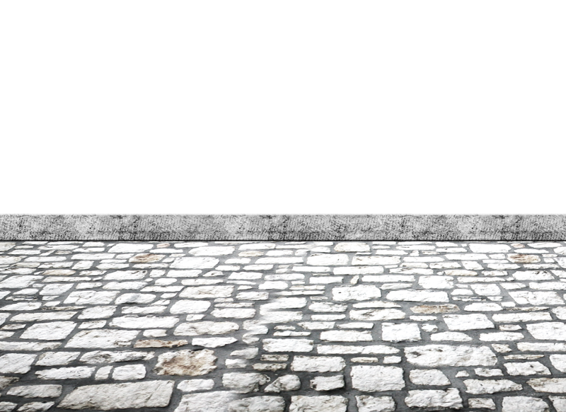 Каменная дорога сбоку