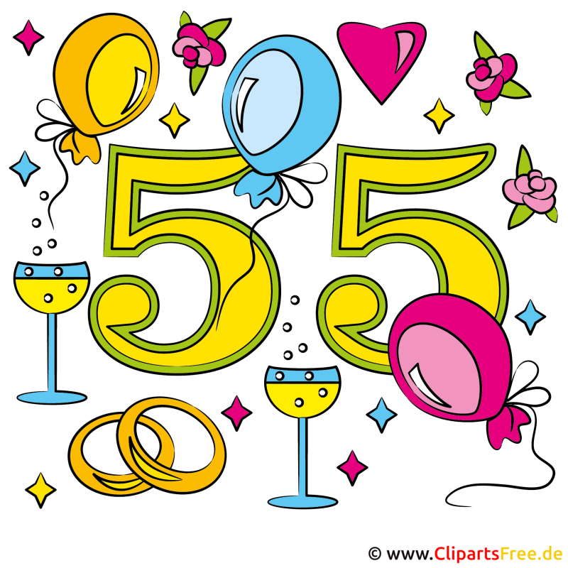 Юбилейные цифры на прозрачном фоне