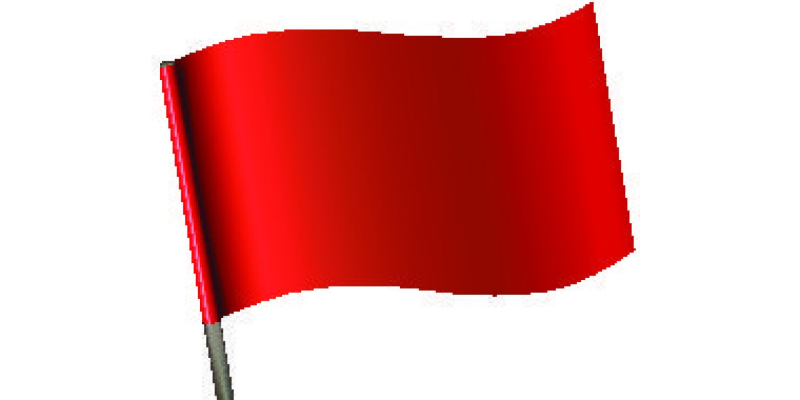 Красный флажок на прозрачном фоне
