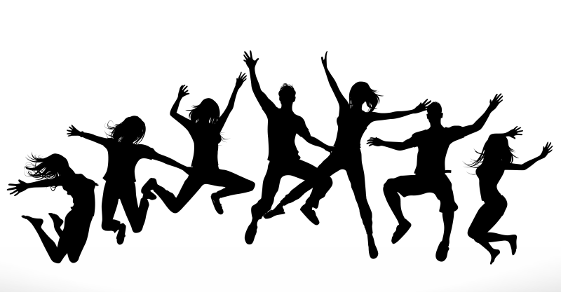 Силуэт прыгающего человека