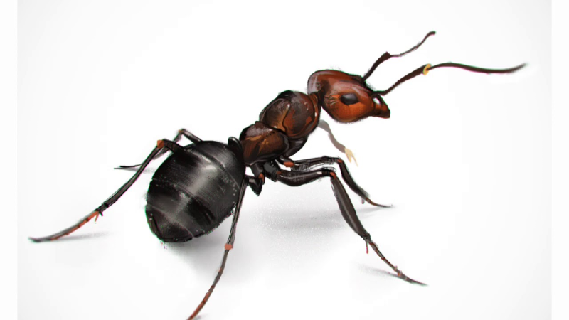 Муравей для детей на прозрачном фоне