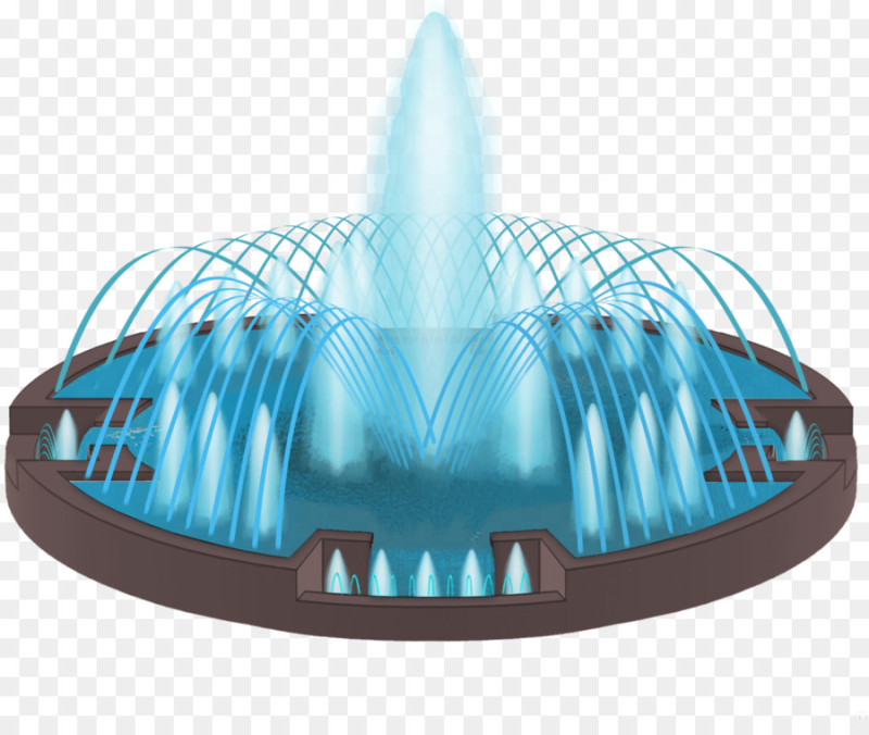 Фонтан на прозрачном фоне