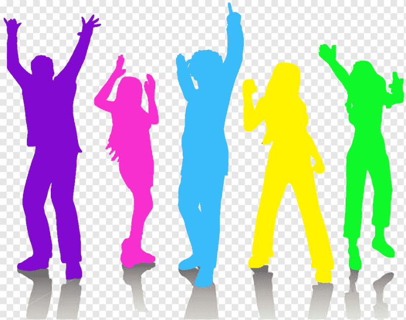 Силуэты танцующих людей