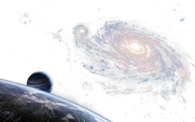 Галактика на прозрачном фоне