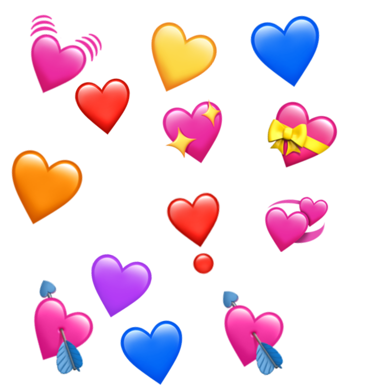 Смайлик сердечко на прозрачном фоне