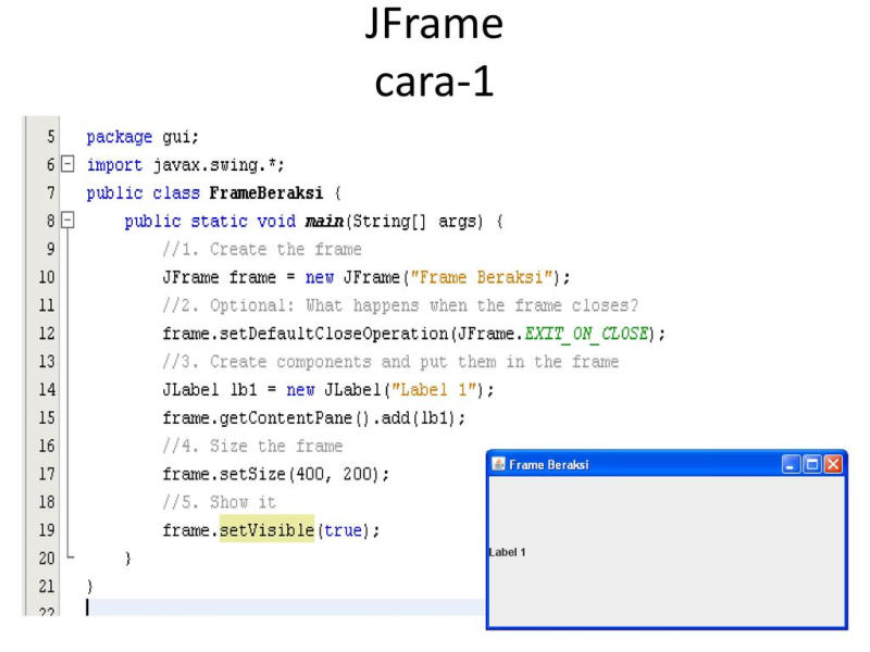 JFRAME java