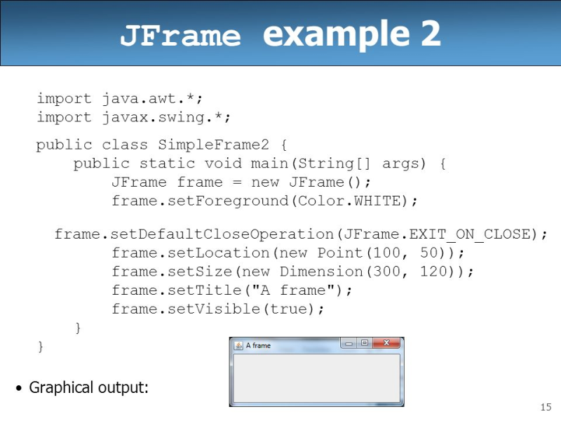 Java gui примеры