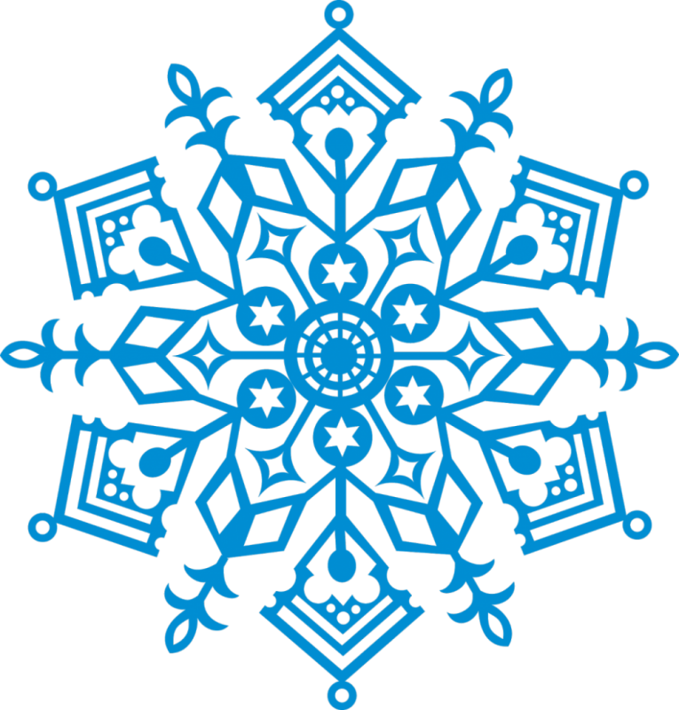 Красивые снежинки на белом фоне