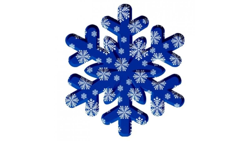 Снежинки голубые