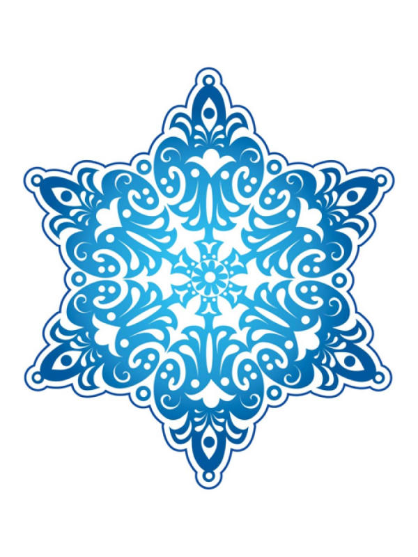 Снежинки голубые