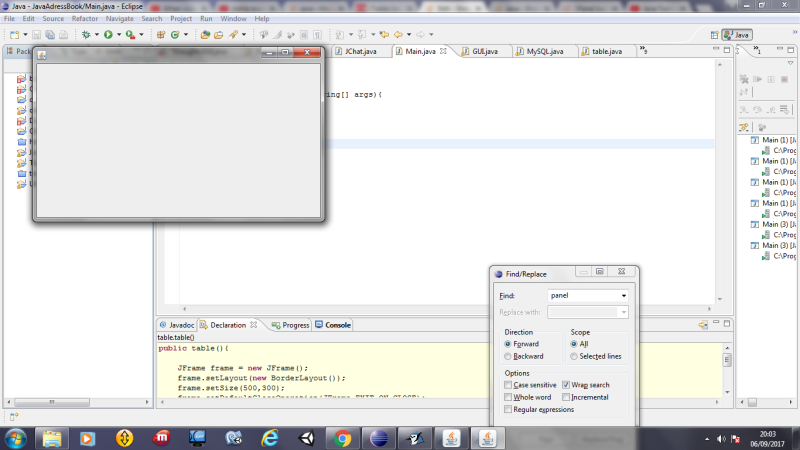JFRAME java