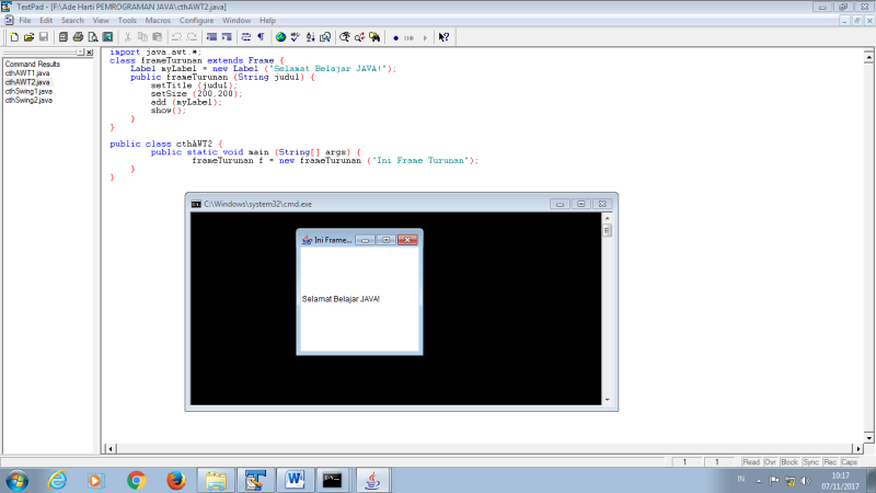 JFRAME frame java