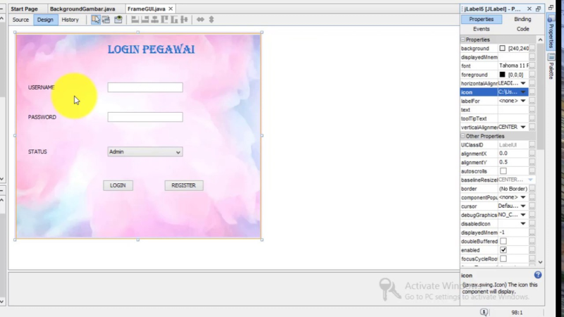 Как изменить цвет JFRAME java