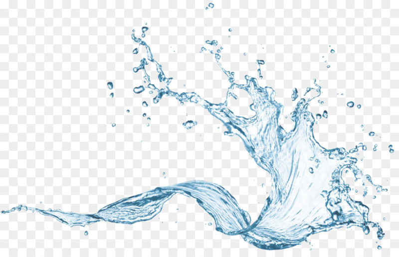 Вода на белом фоне