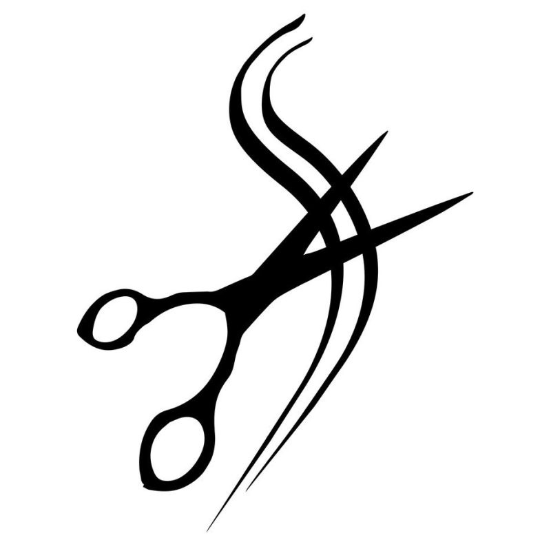 Трафаретпарекмахерских ножниц