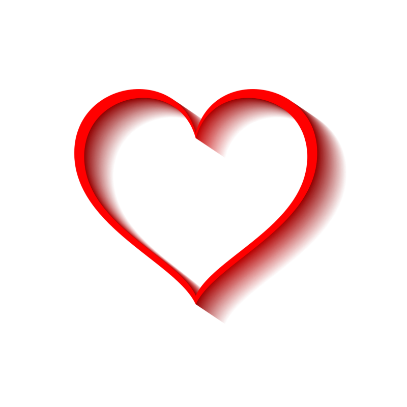 Сердце на прозрачном фоне