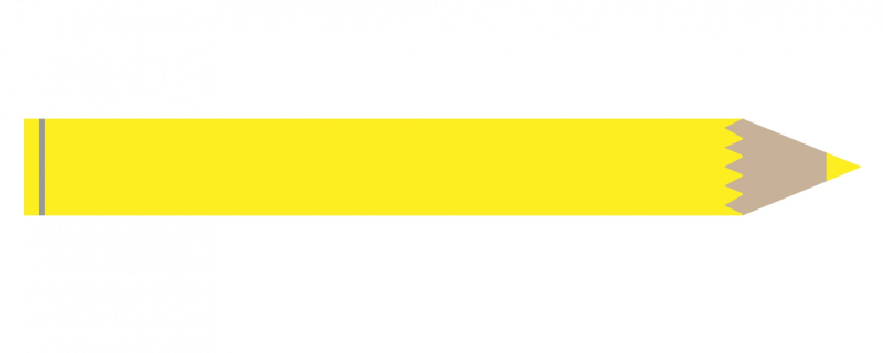 Желтый карандаш на белом фоне