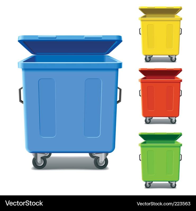 Синий контейнер для мусора