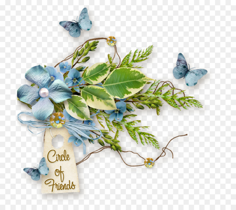 Цветы Скрапбукинг на прозрачном фоне