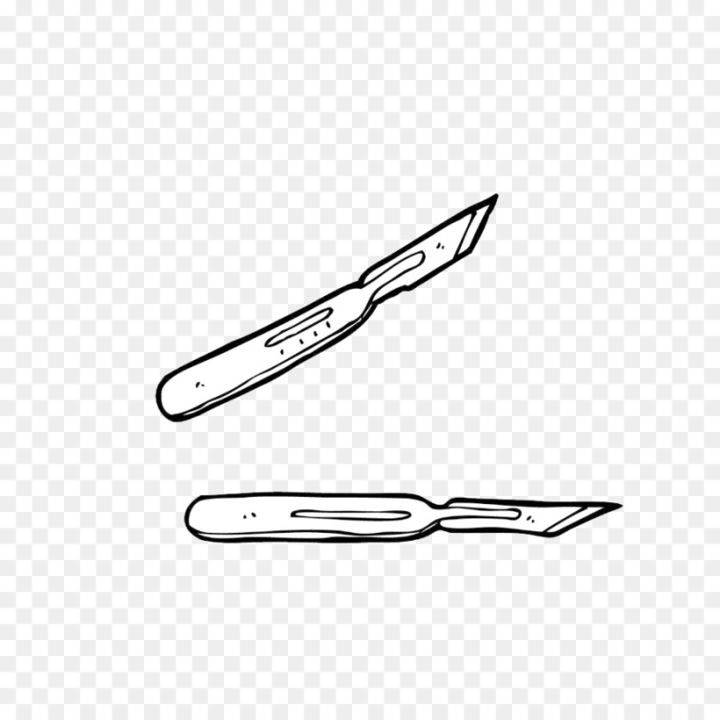 Скальпель на прозрачном фоне