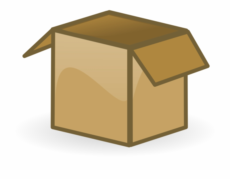 Картонные коробки на прозрачном фоне