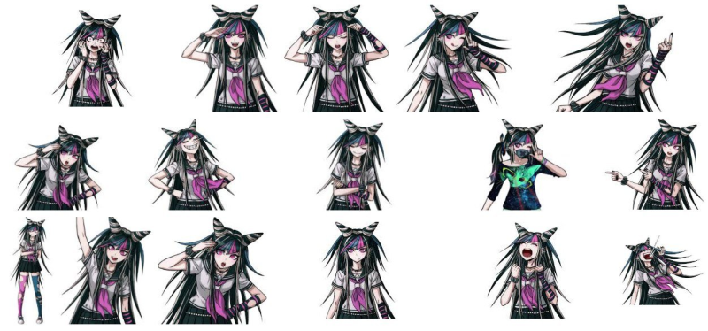 Ибуки Миода спрайты в полный рост