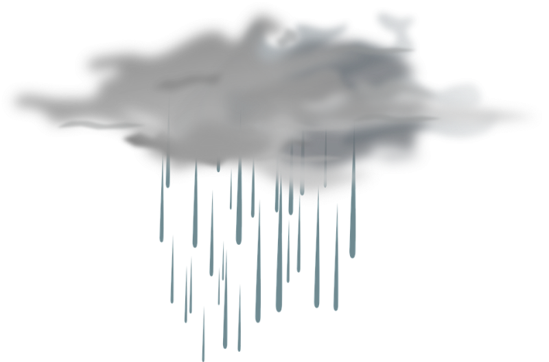 Дождевая туча на прозрачном фоне