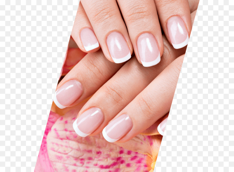 Маникюр бесцветный френч