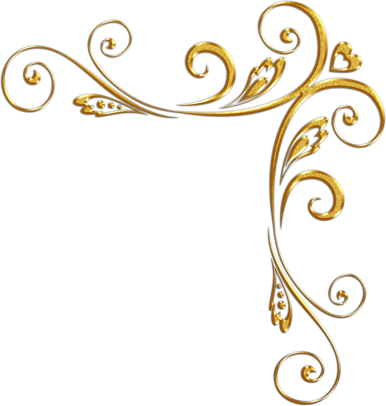 Золотые вензеля уголки