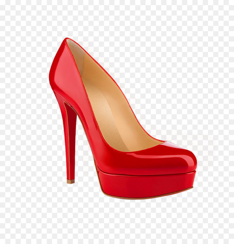 Красные туфли на каблуке