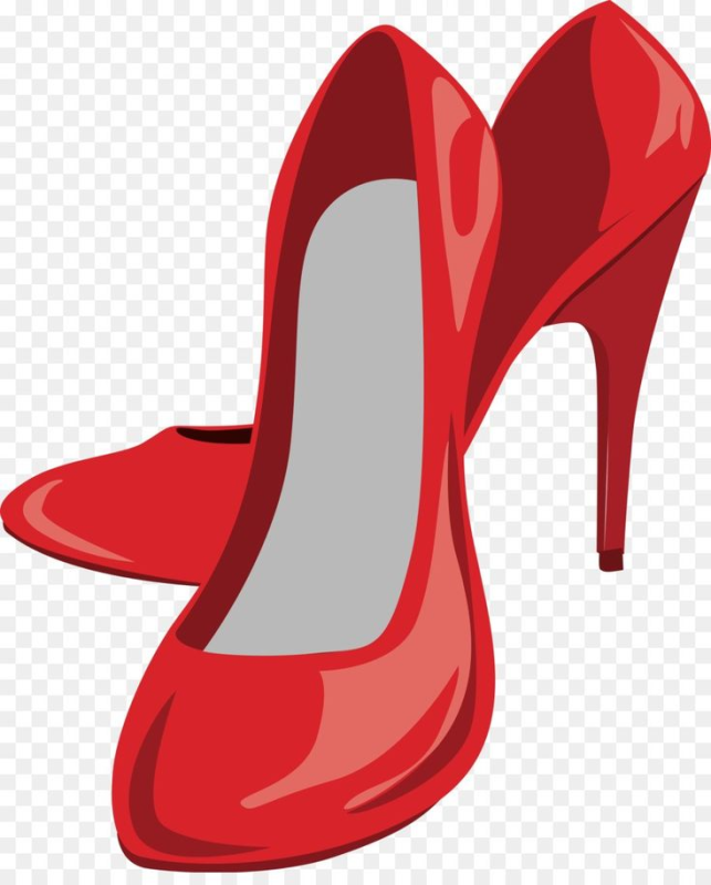 Женская обувь на прозрачном фоне