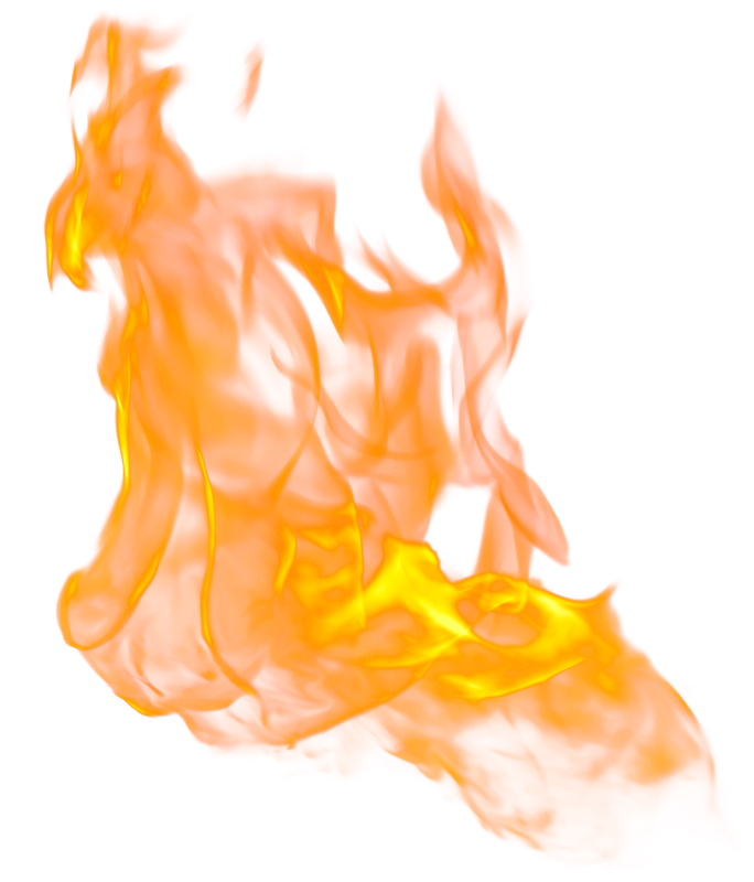 Огонь на прозрачном фоне